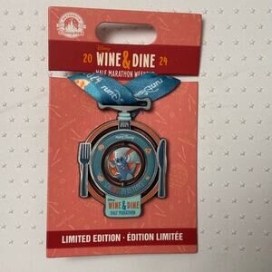 Disney RunDisney Wine & Dine 2024 Medal Pin Half Marathon Remy NEW